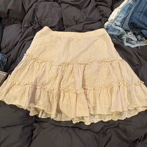 Cream Ruffle Skirt!